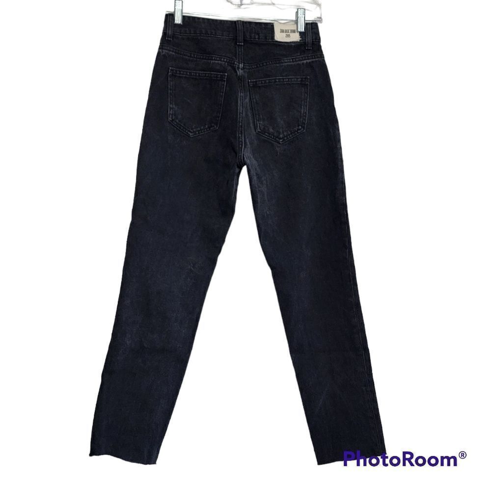 Zara basic demin black jeans - Picture 2 of 4